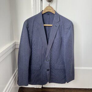 J Crew Ludlow Somelos Blazer M 38R Blue Linen Cotton Sport Coat